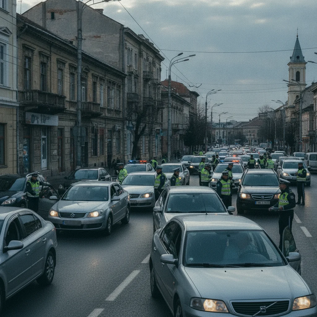 20 de șoferi au fost scoși din trafic, iar 17 autovehicule au rămas fără certificate de înmatriculare