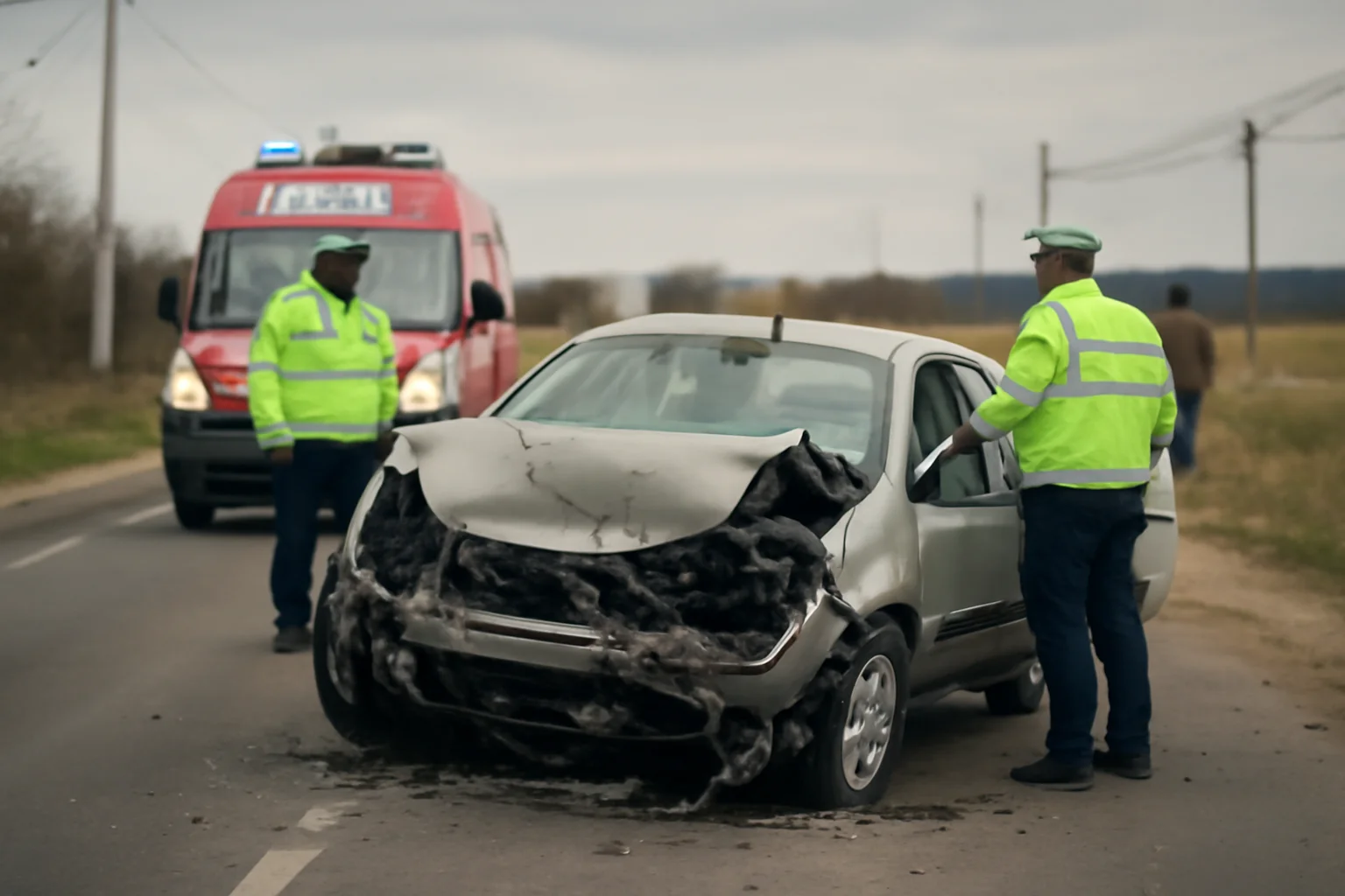 Accident rutier pe DE583, lângă Lețcani, anunțat prin 112 în județul Iași