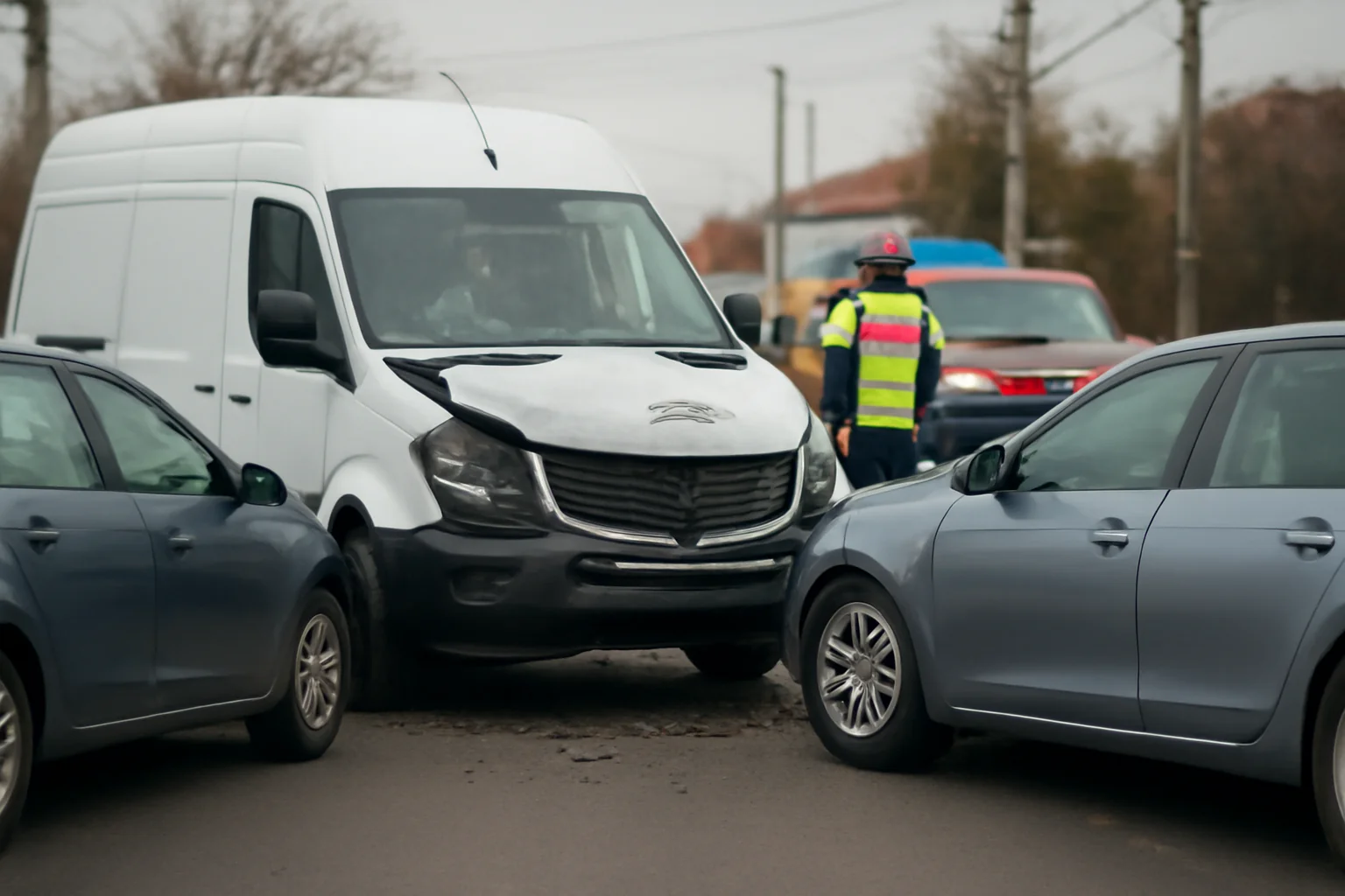 Accident rutier pe DN 28 la Lețcani, în apropiere de Iași: microbuz și două autoturisme implicate