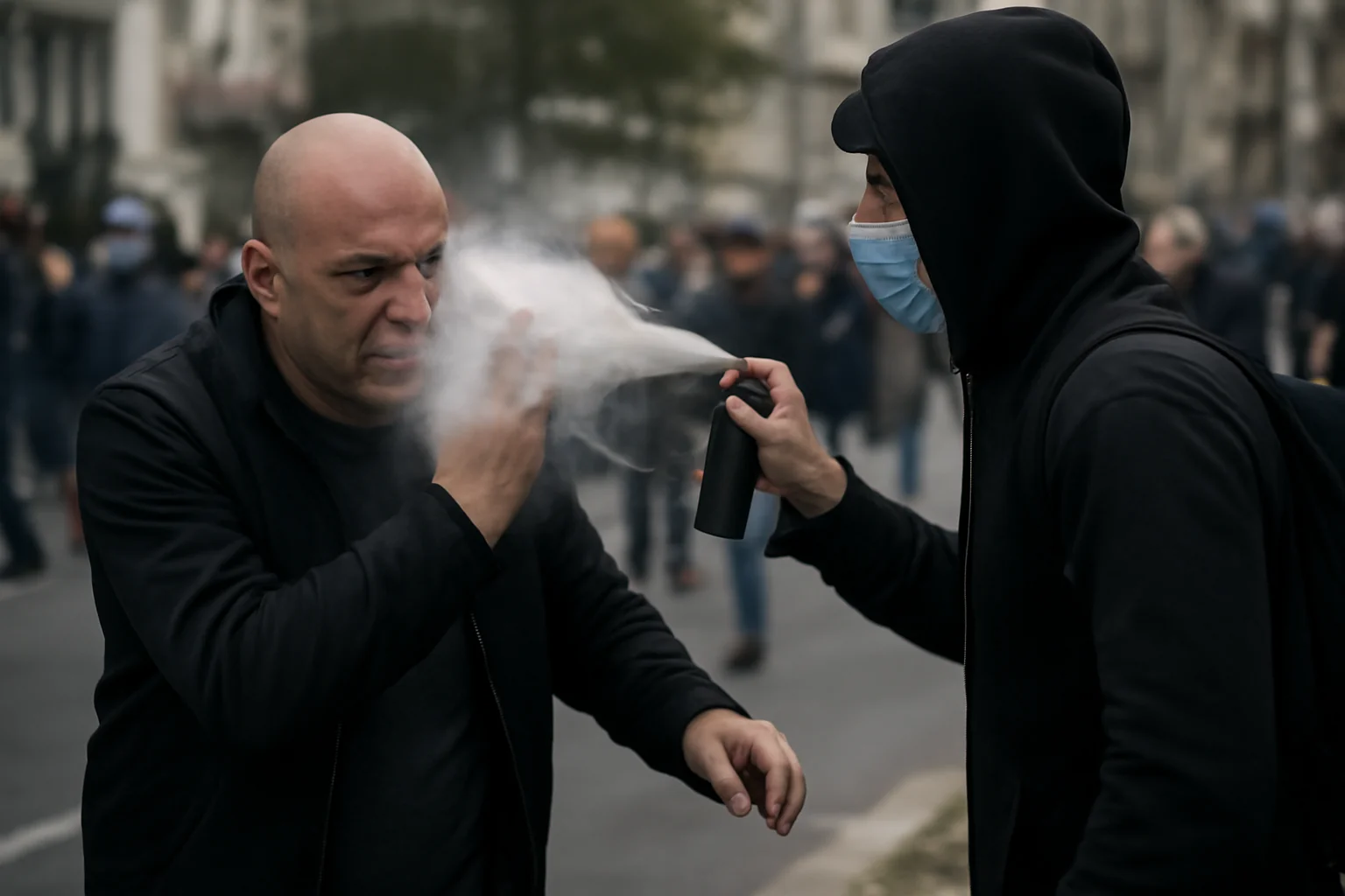 Bărbat de 46 de ani atacat cu spray lacrimogen pe stradă, în Iași
