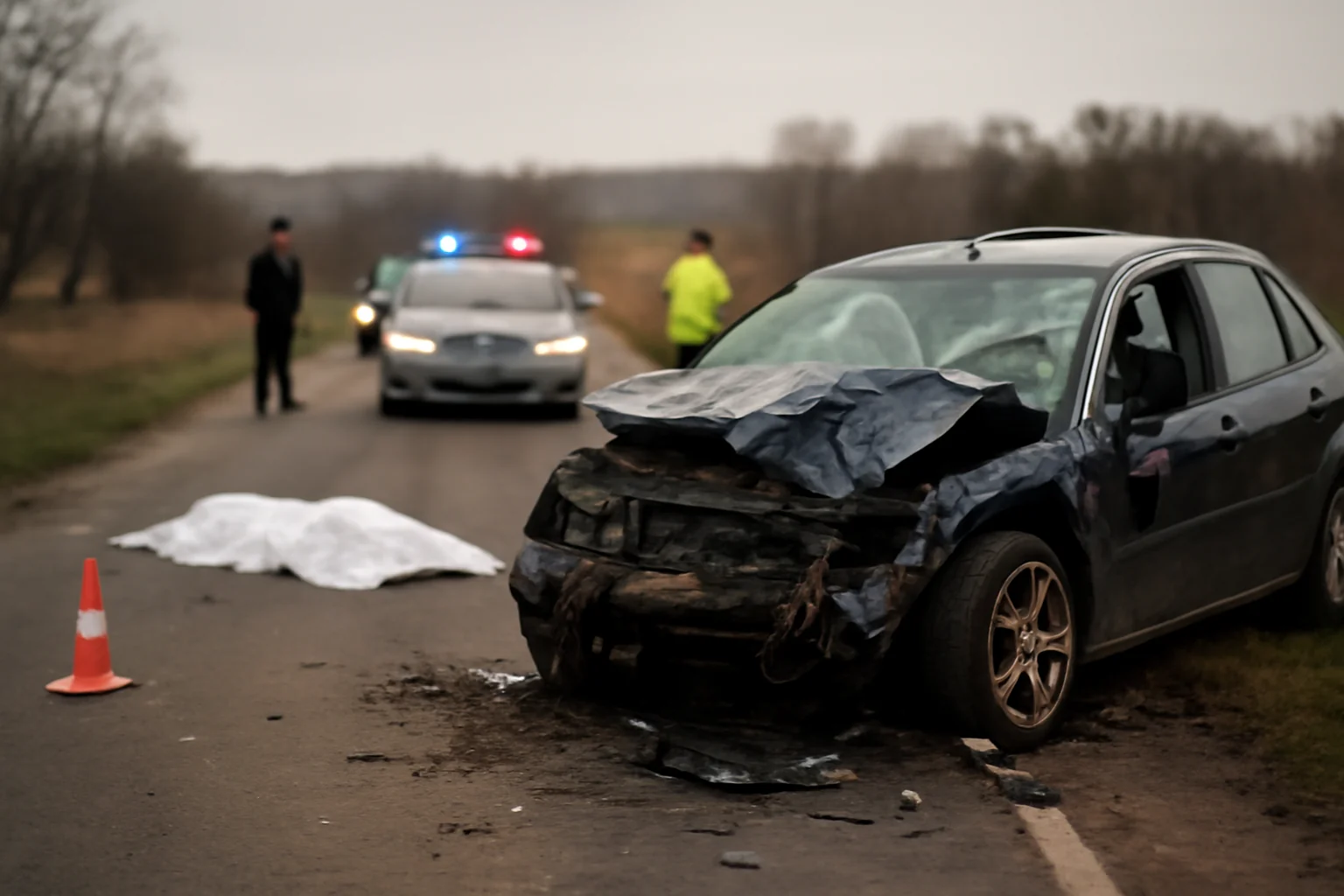 Două persoane au murit după un impact frontal pe DN 24, în comuna Ciortești, județul Iași