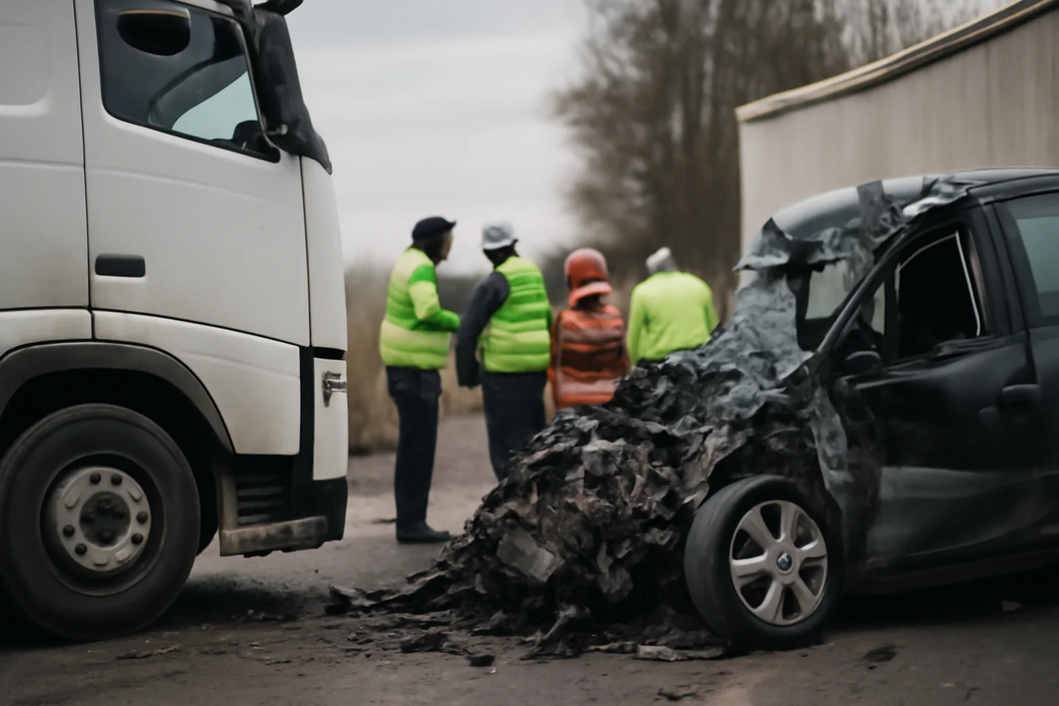 Impact între un TIR și un autoturism soldat cu victime în rândul unei femei și unui copil