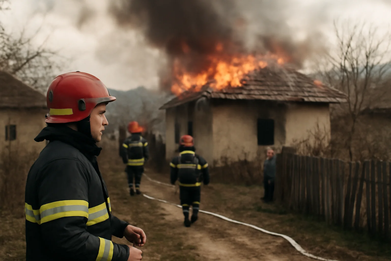 Incendiu la două locuințe din satul Piciorul Lupului, lângă Iași, în dimineața de 17 ianuarie