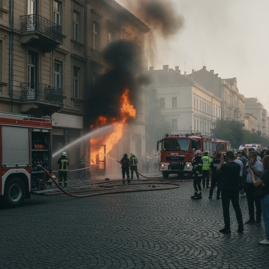 Incendiu la un restaurant din Iași, pe Bulevardul Carol I: Focul a pornit de la aparate de gătit