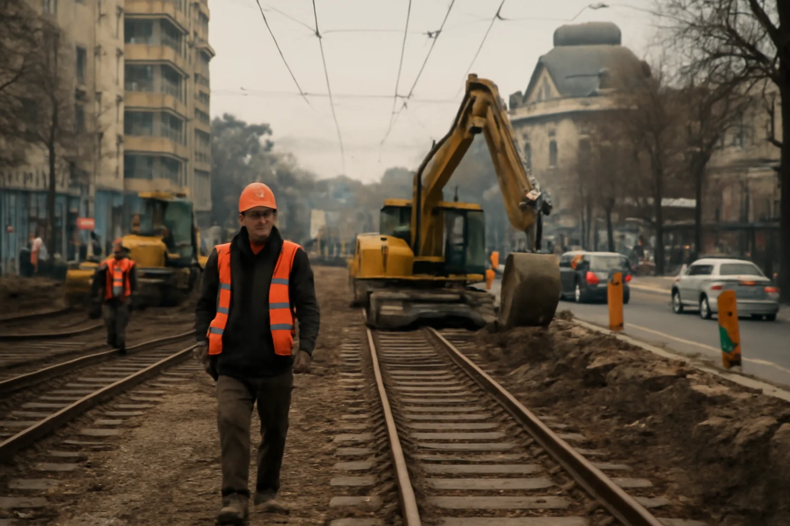 Modernizarea liniilor de tramvai îngreunează traficul în Iași timp de 18 luni