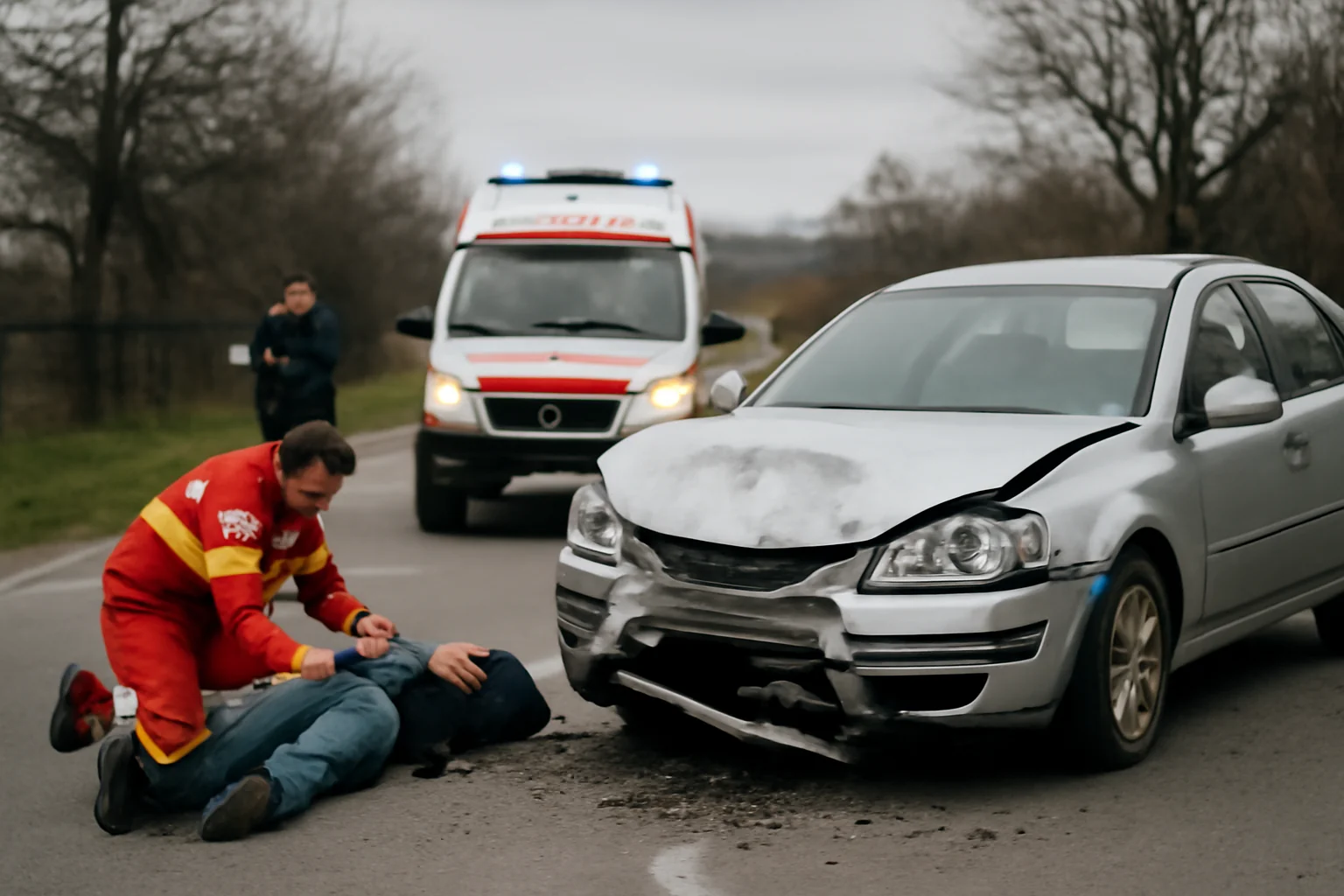 O persoană rănită în urma coliziunii