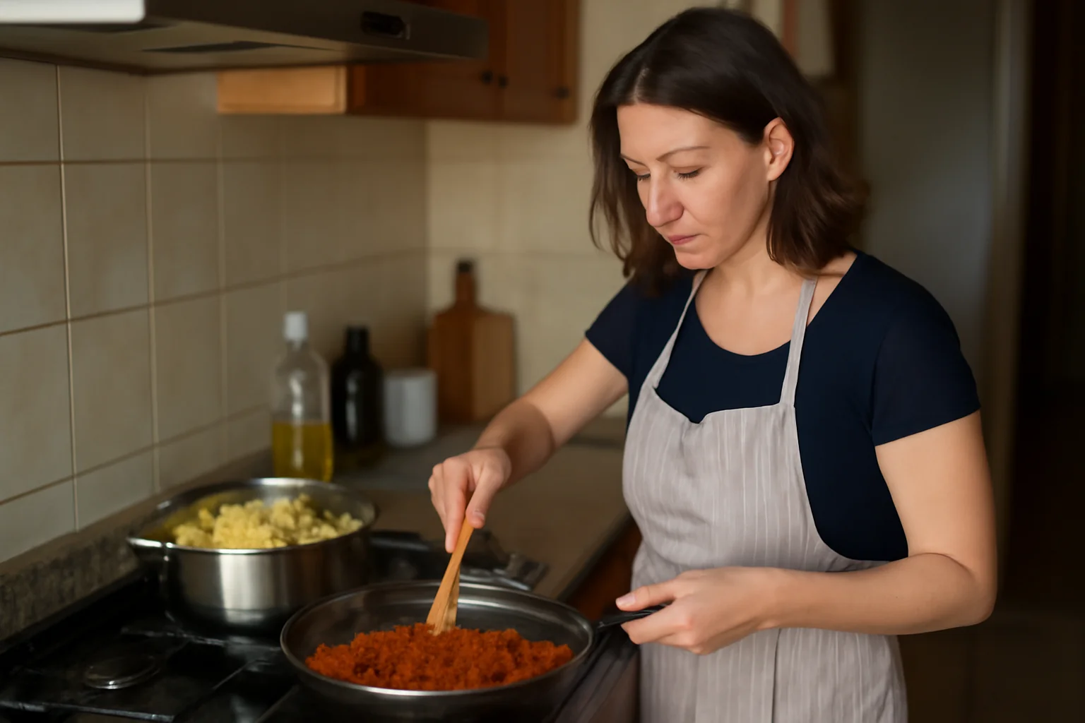 Rețeta tradițională de macaroane cu carne de porc și sos - Ghid pas cu pas