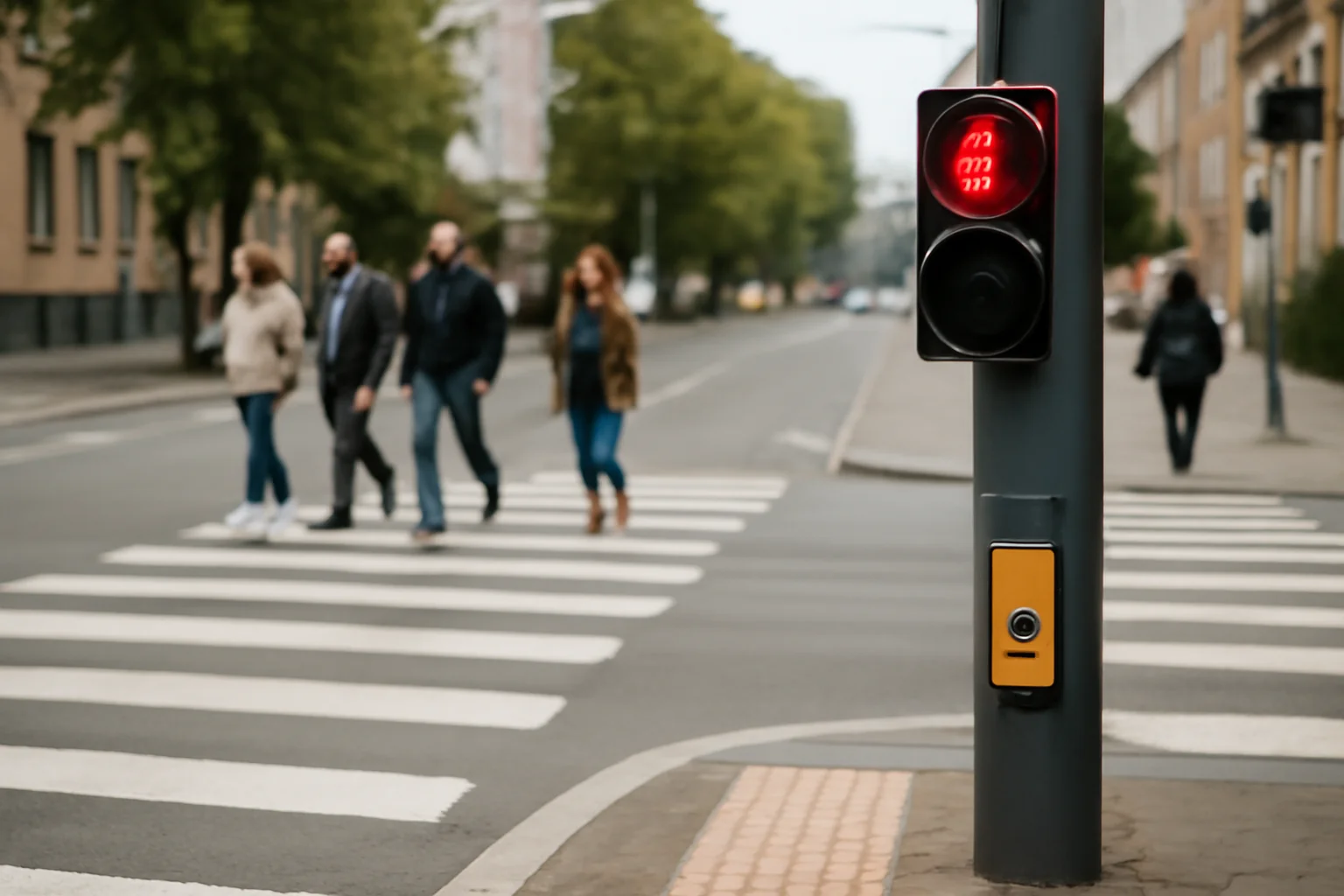 Trecerile de pietoni din orașe, modernizate cu semafoare cu buton și supraînălțări pentru siguranță sporită